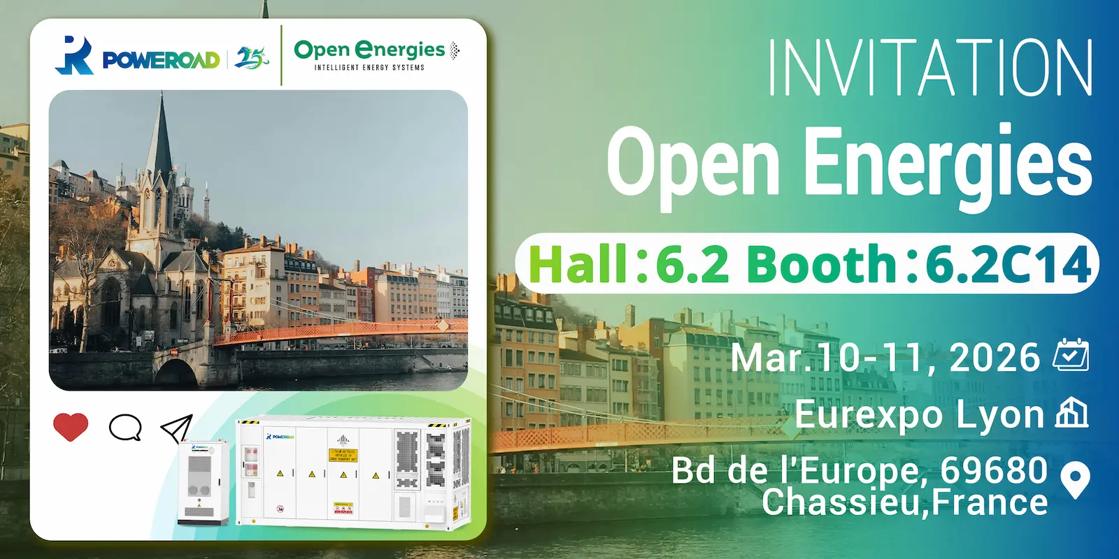 Open Energies 2026-Hall 6.2 Booth 6.2C14 Lyoon，France